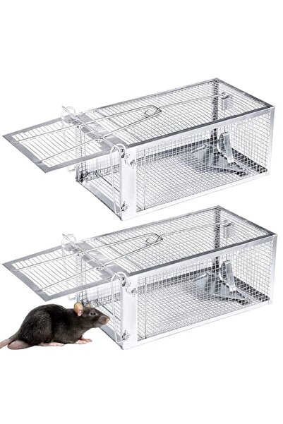 Generic مصيدة فئران عالية الجودة من Homarket، قطعتان، مصائد قفص فئران حيوانات...