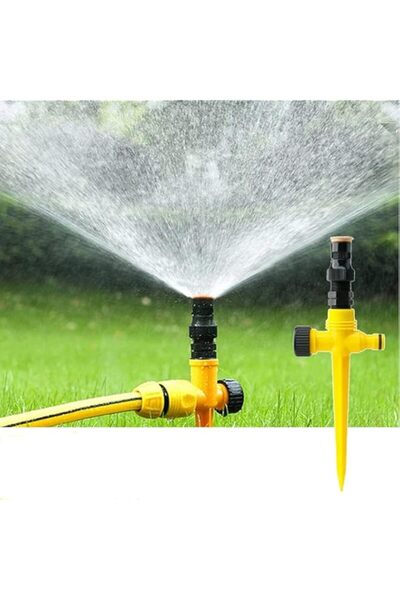 Generic نظام ري تلقائي يدور 360 درجة، رشاش حديقة متعدد الوظائف قابل للتعديل ل...