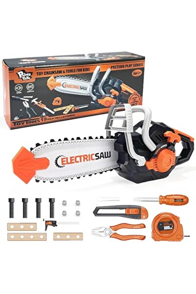 Generic منشار كهربائي للأطفال من Pairez Toys، مجموعة أدوات لعب تظاهرية من 19 ...