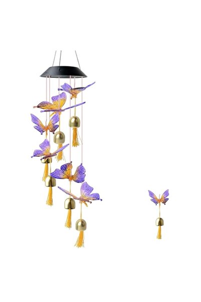 Generic Butterfly Solar Wind Chimes, Yard Decor, Gardening Gift, Birthday Gif...