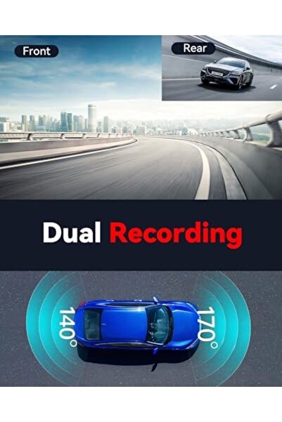 Generic REDTIGER F7N 4K Dual Dash Cam with 64GB Card, WiFi GPS, 4K Front and Back 1080P, 170° Wide Angle Da