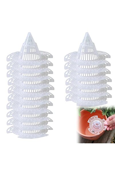 Generic 30 قطعة من شبكة تصريف أوعية النباتات، غطاء حصيرة مانع لتسرب التربة، ش...