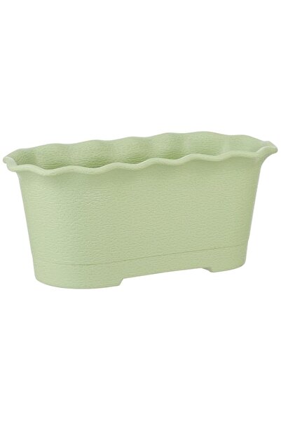 Generic وعاء زرع بلاستيكي بيضاوي من كوزموبلاست مقاس 15 بوصة مع صينية - P