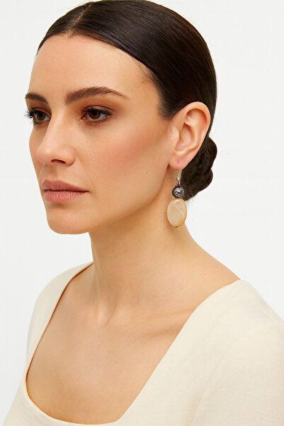 LOVELOTUS Earring Agate Stone Steel Natural Stone Earring