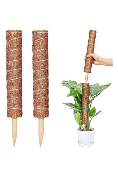 Generic 40cm Moss Pole for Climbing Plants, 2 Pcs Natural Coco Coir Plant Sup...