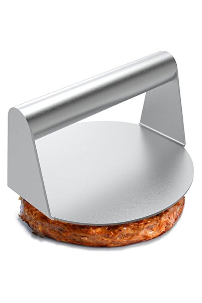 Generic مكبس برجر من الفولاذ المقاوم للصدأ، سحق دائري 5.5 بوصة، مكبس برجر ناع...