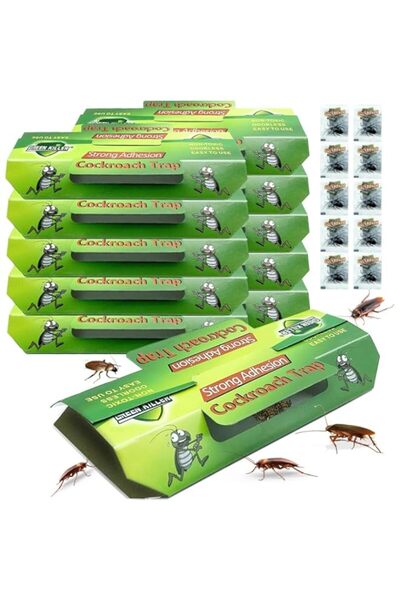 Generic مصيدة الصراصير من هوجود، 20 قطعة، طُعم قاتل ومصائد الصراصير، قاتل للح...