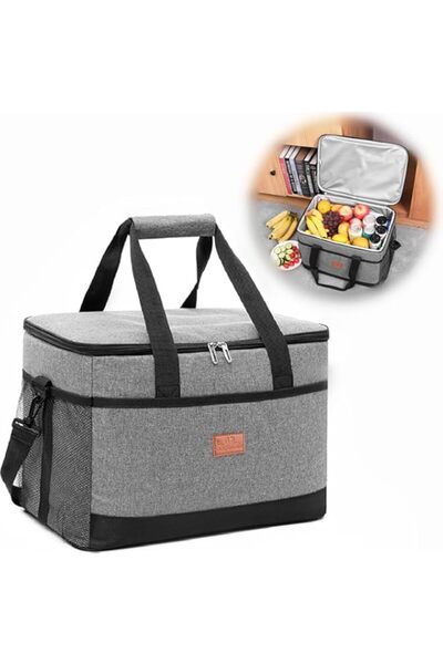 Generic حقيبة تبريد YHOME، حقيبة غداء كبيرة سعة 33 لترًا معزولة وقابلة للطي و...