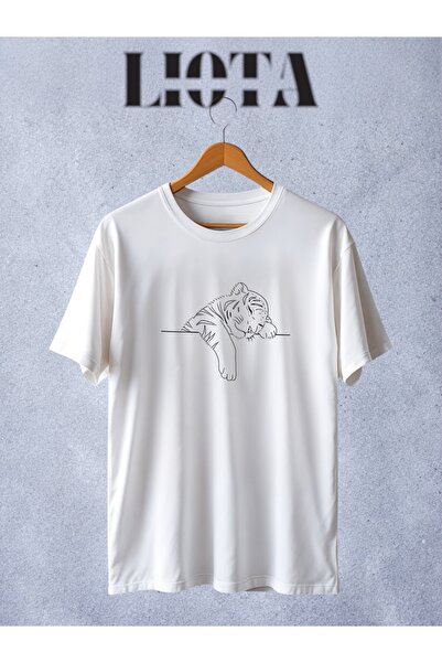 Vordevia Lion Design Printed T-Shirt