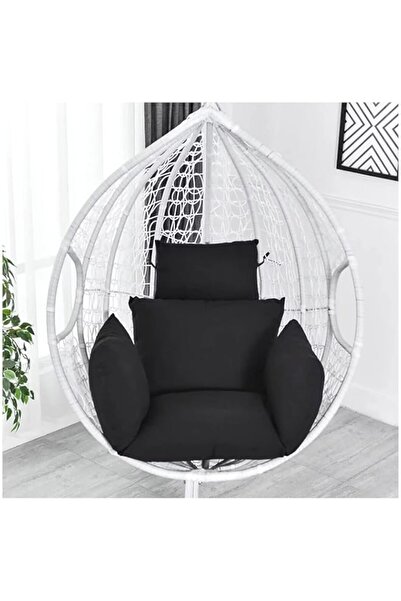 Generic وسادة بديلة لكرسي البيض، وسادة كرسي أرجوحة بيضاوية قابلة للغسل مع مسن...