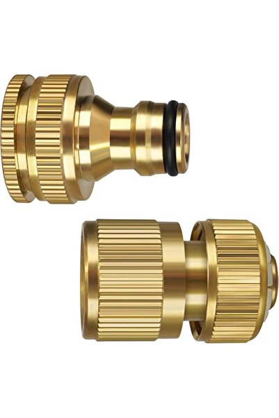 Generic Brass 2-in-1 Garden Hose Tap Connector & 1/2 Inch Brass Garden Hose C...