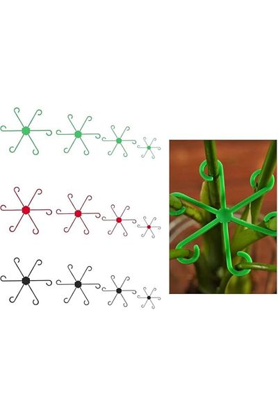 Generic YelaJoy 12pcs Climbing Houseplant Stem Supports, Plastic Plant Climbers Stem Holders Reusable Flowe