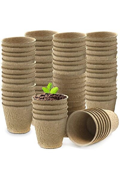 Generic Valuxe 50pcs Peat Pots Plant Starters for Seedling, Biodegradable Her...