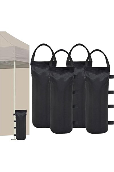Generic 4 قطع من أكياس الرمل لأوزان خيمة المظلة، وحقيبة وزن ساق مظلة من قماش أكسفورد للمظلات الخارجية الفورية