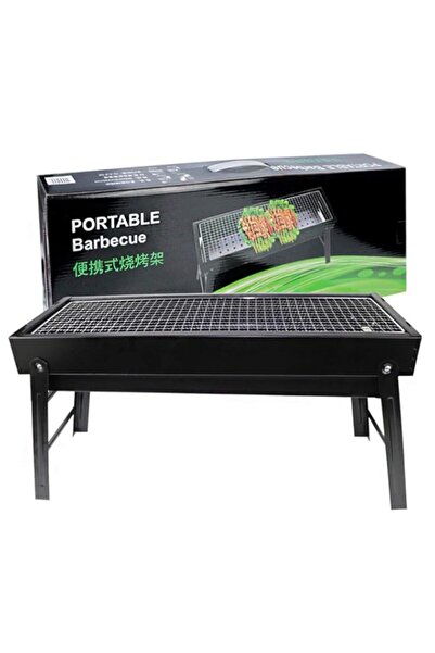 Generic شواية يولو المحمولة القابلة للطي من الفحم للشواء، مصنوعة من الفولاذ المقاوم للصدأ، سميكة للشواء في المنزل والحديقة B