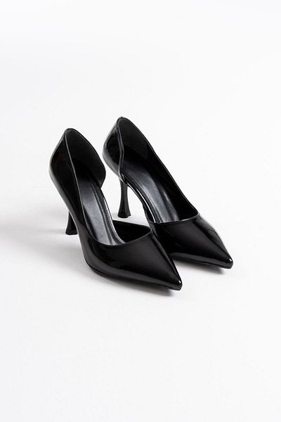 ripuvainen Mireya Women's Thin Heeled Classic Patent Leather Stiletto Heeled Shoes - Black