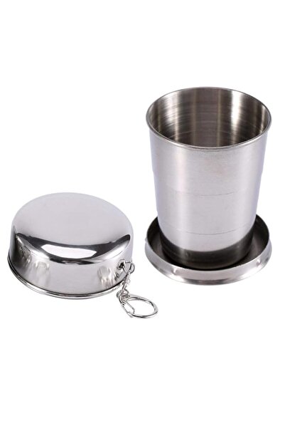 Generic Excefore Premium Stainless Steel Collapsible Travel Cup - 150ml Porta...