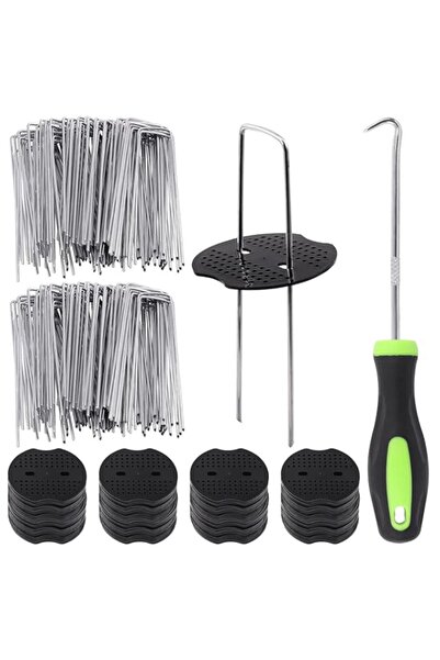 Generic مجموعة دبابيس أوتاد الحديقة من THE WHITE SHOP، 201 قطعة، 100 قطعة دبا...