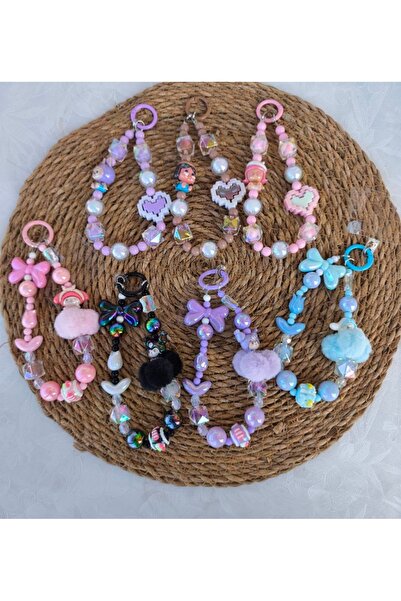 senacacollection إكسسوار سوار الهاتف وسلسلة المفاتيح مع سوار معصم 1 قطعة