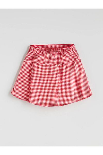 LC Waikiki Lcw kids red elastic waist plaid girl's skort