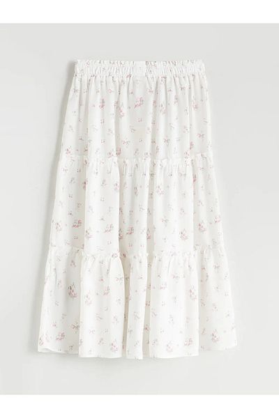 LC Waikiki Lcw Kids Pink Elastic Waist Floral Girls' Skirt