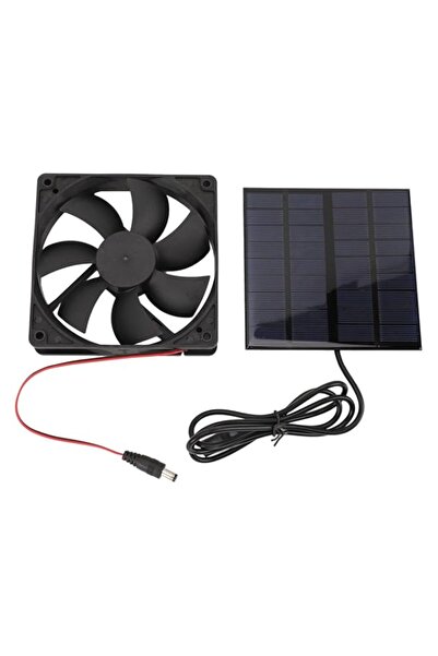 Generic مروحة عادم محمولة تعمل بالطاقة الشمسية، تهوية فعالة، مصنوعة من مادة A...