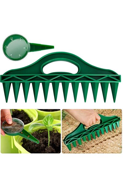 Generic 2 Pack Sowing Seeds Dispenser Set - 12 Holes Seed-in Soil Digger Plan...