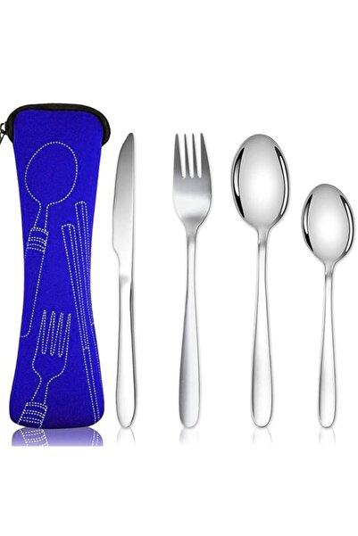 Generic Acehome Cutlery Set with Portable Pouch Case, Stainless Steel Flatwar...