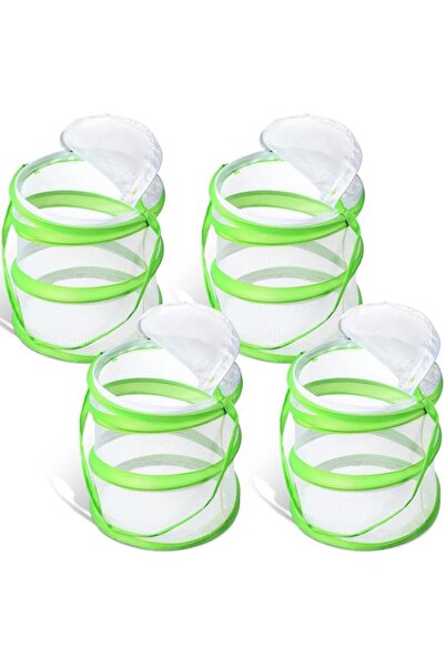 Generic أزوني، 4 قطع من قفص موطن الفراشات، شبكة حشرات فراشات عملاقة قابلة للط...