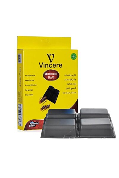 Generic مصيدة غراء الصراصير من فينسير، عبوة من 4 مصائد غراء، منزل صراصير يمكن...