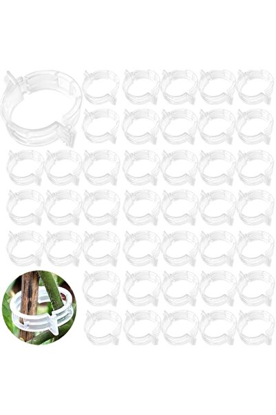 Generic 50 Pcs HARDWARE CLAMP VISE Plastic Trellis Plant Support Clips, Tomat...