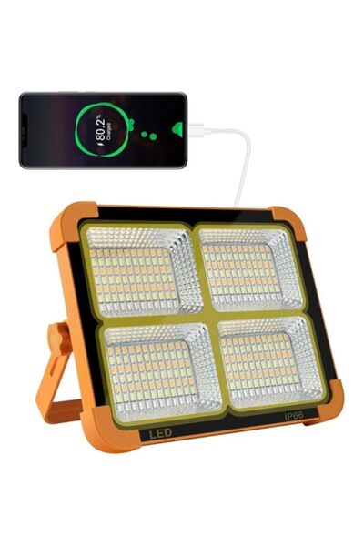 Generic مصباح LED محمول للعمل بالطاقة الشمسية | بطارية ١٦٥٠٠ مللي أمبير/ساعة ...