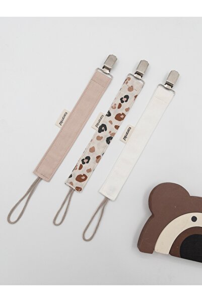 KARAMİLA 3’lü Set Unisex Bebek Emzik Askısı - Emzik Zinciri