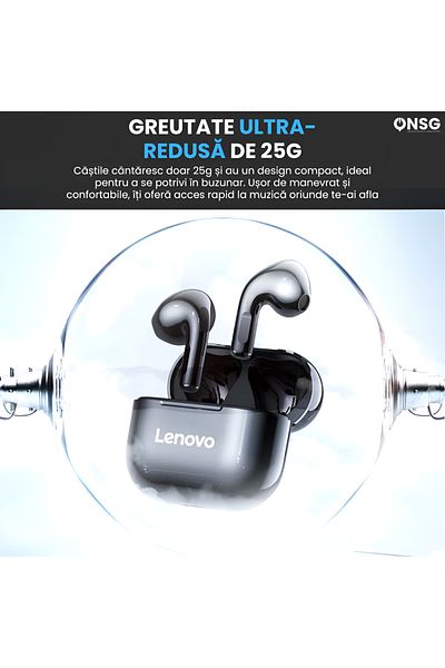 LENOVO Lp40 Tws Wireless Earphones, Black