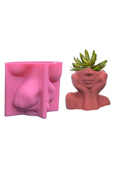 Generic Silicone Mould Girls Flower Pot Mould for Succulents Made of Concrete...