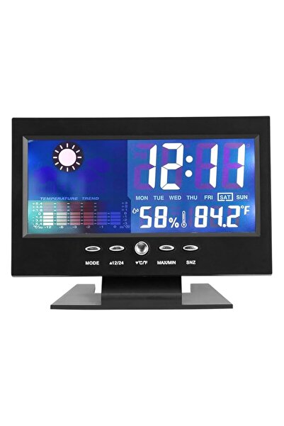 Generic Weather Forecast Alarm Clock, Temperature Humidity Meter with Trend I...