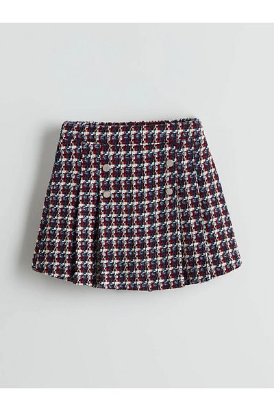 LC Waikiki Lcw Kids Black Elastic Waist Girls' Shorts Skirt