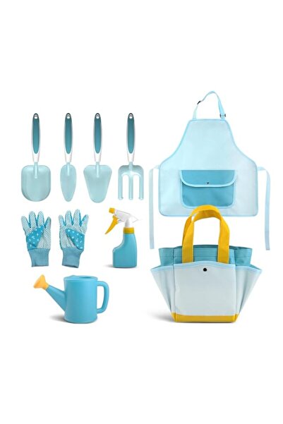 Generic مجموعة أدوات البستنة للأطفال من TOYBY، 9 قطع أدوات بستنة للأطفال، أدا...