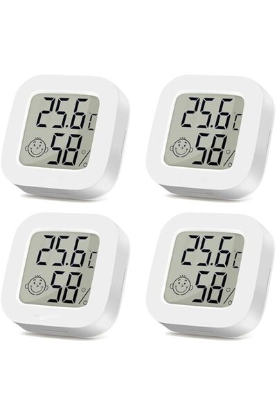 Generic Room Thermometer, 4pcs Digital Hygrometer with LCD Display, High Accu...