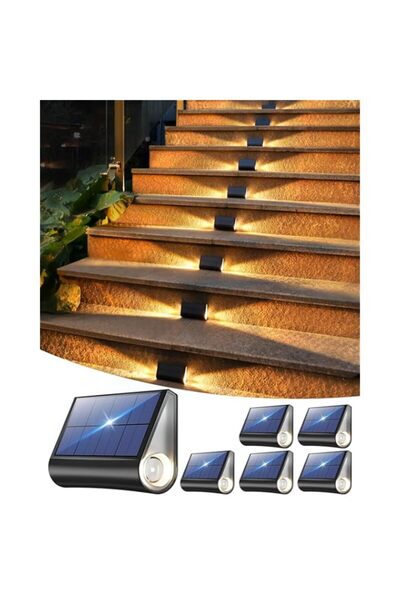 Generic عبوة من 2 مصباحين يعملان بالطاقة الشمسية، إضاءة LED خارجية مضادة للما...