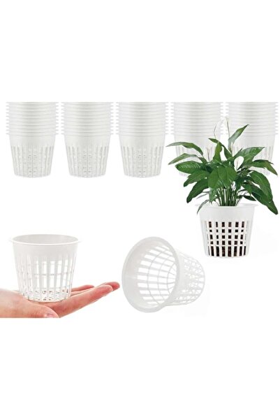 Generic وعاء شبكي من ديفسيدار، 50 قطعة من أكواب شبكية مستديرة متينة مقاس 3 بو...