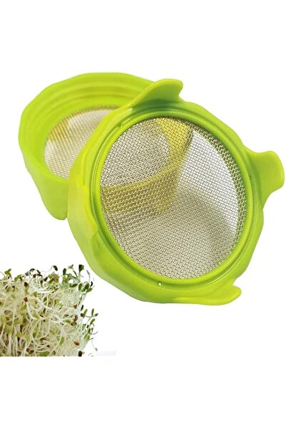 Generic Sprouting Lids, Plastic Sprout Lid with Stainless Steel Screen, Germi...