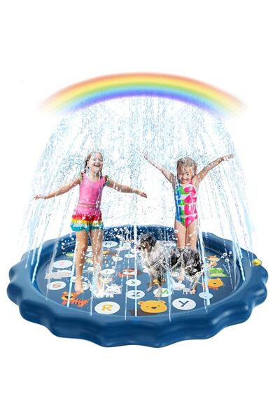 Generic وسادة رش KASTWAVE للأطفال الصغار، رشاش مياه لحفلات الأطفال، سجادة لعب...