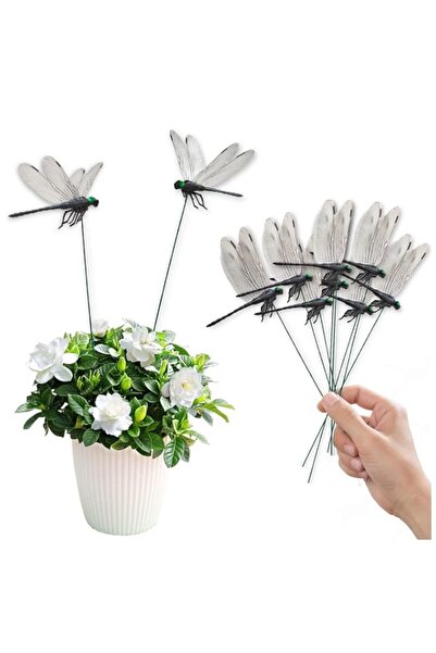 Generic 10 قطع من أوتاد حديقة اليعسوب، أوتاد نباتات زخرفية من مادة البولي فين...