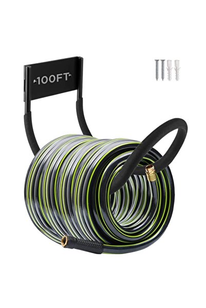 Generic Garden Metal Hose Holder - Hanger Wall Mount Heavy Duty Water Holds U...
