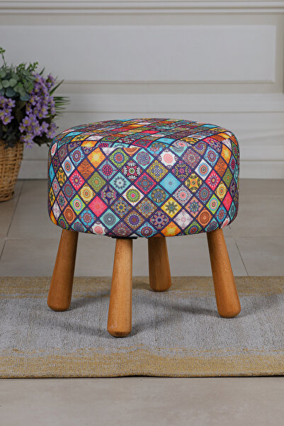 PUFMANYA ETNA BOHEM ÖZEL DOĞAL GÜRGEN AYAKLI ÇOK AMAÇLI PUF KOLTUK