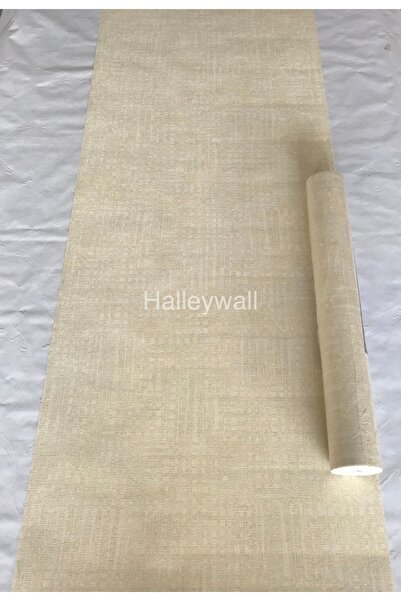 halleywall sarı simli desenli 5m2 duvar kağıdı