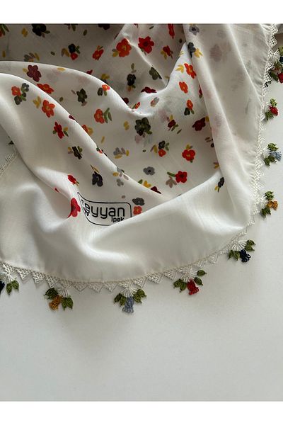 REYYAN Handcrafted Needle Embroidered Writing/Needlework/Needlework Bait/Handcrafted Cheesecloth/Head Cover