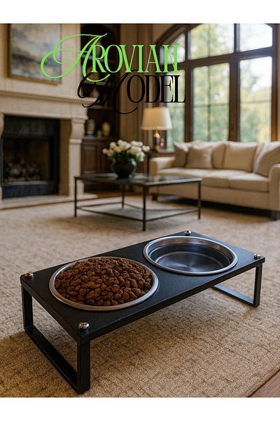 Okay Healthy Eating Stand for Cats and Dogs, Stylish Design and Non-Slip Feet