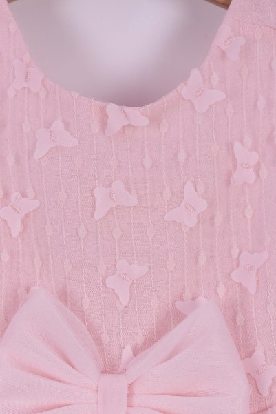 kidello Pink Butterfly Gipeli Girl's Dress
